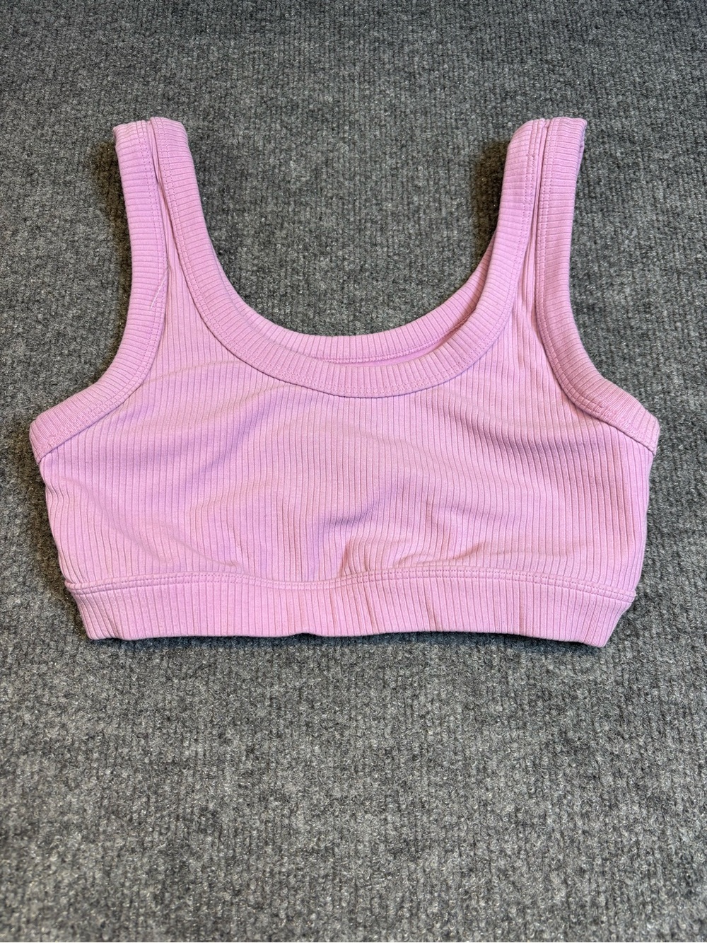 Alo Yoga Ribbed Wellness Bra Pink Lavender Scoop Sports Bra Size Small S - Picture 11 of 13